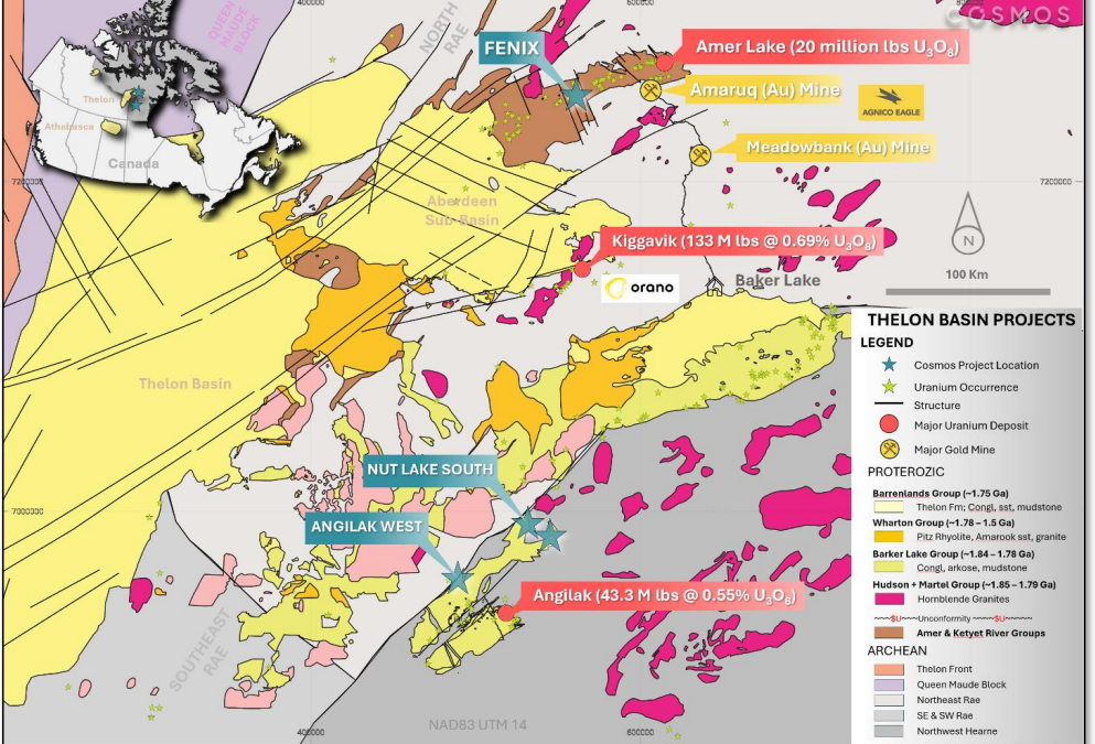 Cosmos secures two highly prospective Uranium Projects